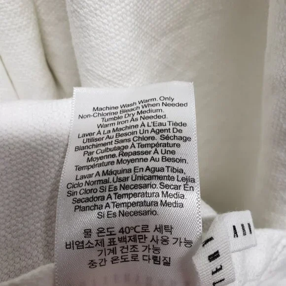 Pair of Pottery Barn White Cotton Woven Canvas Curtains 49.5"x77" Classic - Picture 4 of 5